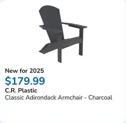 Club Piscine Classic Adirondack Armchair - Charcoal offer