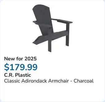Club Piscine Classic Adirondack Armchair - Charcoal offer