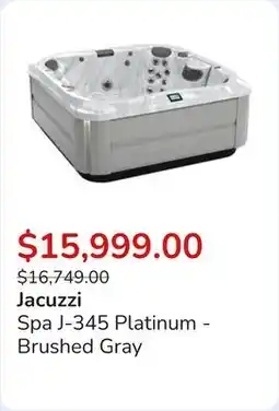Club Piscine Spa J-345 Platinum - Brushed Gray offer