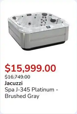 Club Piscine Spa J-345 Platinum - Brushed Gray offer
