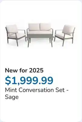 Club Piscine Mint Conversation Set - Sage offer