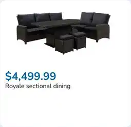 Club Piscine Royale sectional dining offer