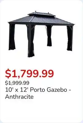 Club Piscine 10' x 12' Porto Gazebo - Anthracite offer