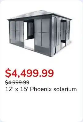 Club Piscine 12' x 15' Phoenix solarium offer