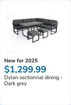 Club Piscine Dylan sectionnal dining - Dark grey offer