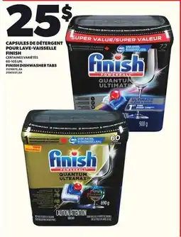Provigo CAPSULES DE DÉTERGENT POUR LAVE-VAISSELLE FINISH, 60-105 UN offer