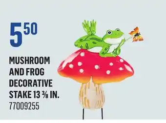 Canac Mushroom and Frog Decorative Stake 13 3/8 in offer
