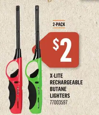 Canac X-Lite Rechargeable Butane Lighters offer