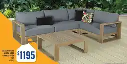 Canac Costa 4-Seater Acacia Wood Conversation Set offer