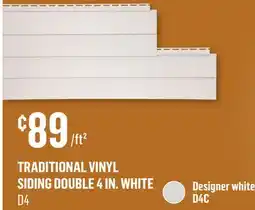 Canac Traditional Vinyl Siding Double 4 in offer