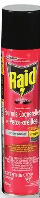Canac Raid Insecticide for Ants, Cockroaches and Earwings 350 g offer