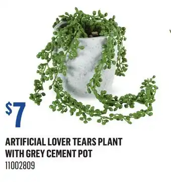 Canac Artificial Lover Tears Plant with Grey Cement Pot offer