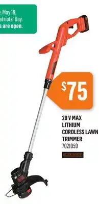 Canac 20 V Max Lithium Cordless Lawn Trimmer offer
