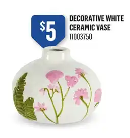 Canac Decorative White Ceramic Vase offer