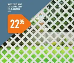 Canac White PVC Classic Lattice4 ft.x 8 ft offer