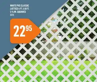 Canac White PVC Classic Lattice4 ft.x 8 ft offer