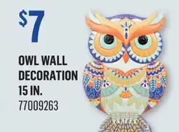 Canac Owl Wall Decoration 15 in offer