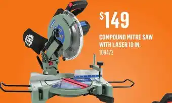 Canac Compound Mitre Saw with Laser 10 in offer