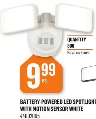 Canac Battery-powered LED Spotlight with Motion Sensor White offer