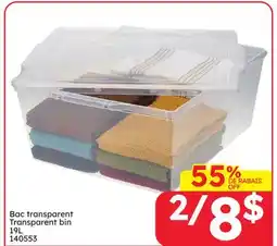 Rossy Bac transparent Transparent bin offer