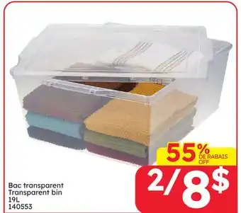 Rossy Bac transparent Transparent bin offer