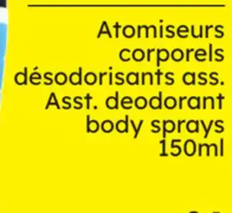Rossy Asst. deodorant body sprays offer