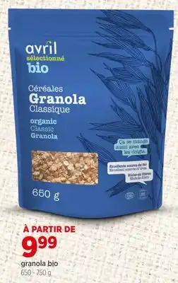 Avril granola bio offer