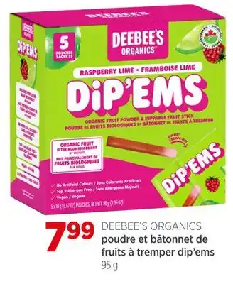 Avril poudre et bâtonnet de fruits à tremper dip'ems offer