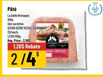 Mayrand Pâté La belle Bretagne 150 g Quebec offer