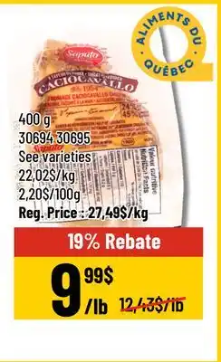 Mayrand Caciocavallo Saputo 400 g Québec offer