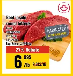 Mayrand Beef inside round bifteck Canada offer