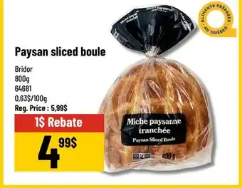 Mayrand Bridor Sliced Paysan Bread 800 g Quebec offer
