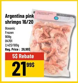 Mayrand Frozen Argentina Pink Shrimps 16/20 2 lb Oceanic offer
