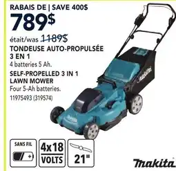 RONA MAKITA SELF-PROPELLED 3 IN 1 LAWN MOWER offer