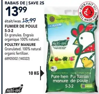 RONA POULTRY MANURE offer