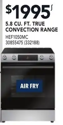 RONA 5.8 CU. FT. TRUE CONVECTION RANGE offer