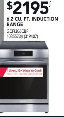 RONA 6.2 CU. FT. INDUCTION RANGE offer