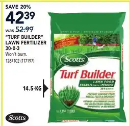 RONA SCOTTS TURF BUILDER LAWN FERTILIZER offer