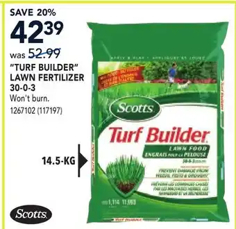 RONA SCOTTS TURF BUILDER LAWN FERTILIZER offer