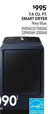 RONA 7.4 CU. FT. SMART DRYER offer