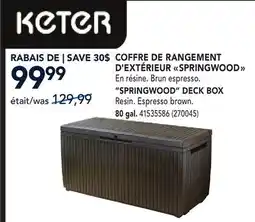 RONA KETER SPRINGWOOD DECK BOX offer