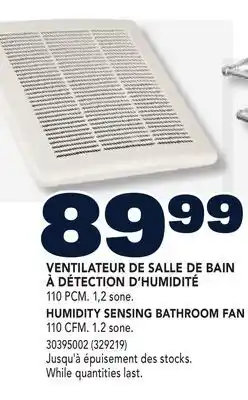 RONA HUMIDITY SENSING BATHROOM FAN offer