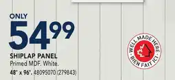 RONA SHIPLAP PANEL 48 x 96 offer