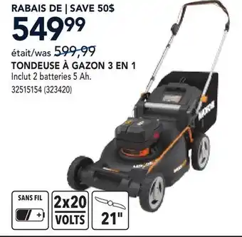 RONA WORX TONDEUSE À GAZON 3 EN 1 offer