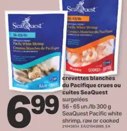 L'Intermarché CREVETTES BLANCHES DU PACIFIQUE CRUES OU CUITES, 56 - 65 un./lb 300 g offer