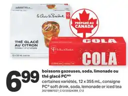 L'Intermarché BOISSONS GAZEUSES, SODA, LIMONADE OU THÉ GLACÉ, 12 X 355 ML offer