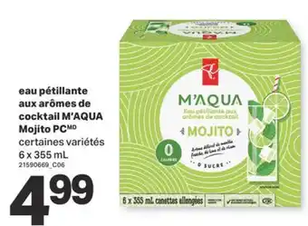 L'Intermarché EAU PÉTILLANTE COCKTAIL M'AQUA MOJITO, 6X 335 ML offer