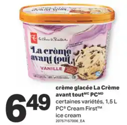 L'Intermarché CRÈME GLACÉE LA CRÈME AVANT TOUT PC, 1,5 L offer