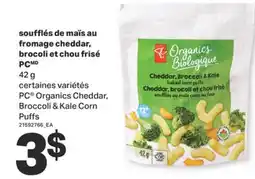 L'Intermarché SOUFFLÉS DE MAÏS AU FROMAGE CHEDDAR BROCOLI ET CHOU FRISÉ, 42 G offer