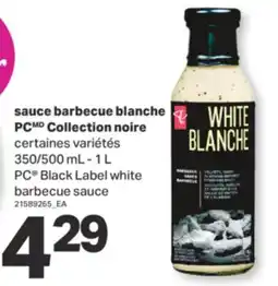 L'Intermarché SAUCE BARBECUE BLANCHE COLLECTION NOIRE, 350/500 mL - 1 L offer